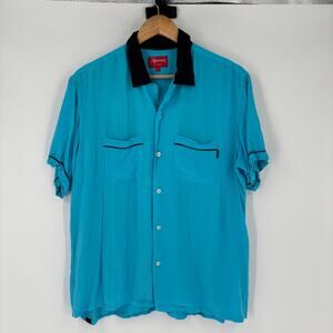 Supreme X Playboy Button Up Shirt Sz Large L Mens Blue Rare Hype Beast